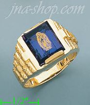 14K Gold Men's Picture Ring - Click Image to Close