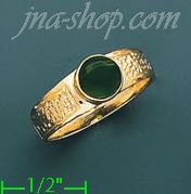 14K Gold Men's CZ Ring - Click Image to Close