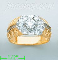 14K Gold Men's Ring - Click Image to Close