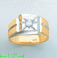 14K Gold Men's Ring - Click Image to Close