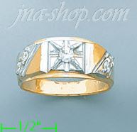 14K Gold Men's Ring - Click Image to Close