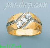 14K Gold Men's Ring - Click Image to Close