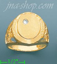 14K Gold Men's Ring - Click Image to Close