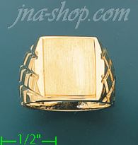 14K Gold Men's Ring - Click Image to Close