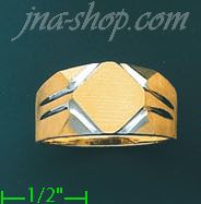 14K Gold Men's Ring - Click Image to Close