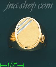 14K Gold Men's Ring - Click Image to Close