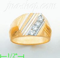 14K Gold Men's Ring - Click Image to Close