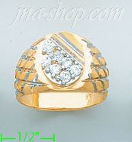 14K Gold Men's Ring - Click Image to Close