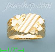 14K Gold High Polished Nugget Ring - Click Image to Close