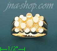 14K Gold High Polished Nugget Ring - Click Image to Close