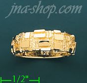 14K Gold High Polished Nugget Ring - Click Image to Close