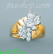 14K Gold Ladies' CZ Ring - Click Image to Close