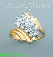 14K Gold Ladies' CZ Ring - Click Image to Close