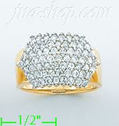 14K Gold Ladies' CZ Ring - Click Image to Close