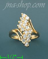 14K Gold Ladies' CZ Ring - Click Image to Close