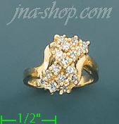 14K Gold Ladies' CZ Ring - Click Image to Close