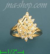 14K Gold Ladies' CZ Ring - Click Image to Close