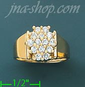 14K Gold Ladies' CZ Ring - Click Image to Close