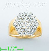 14K Gold Ladies' CZ Ring - Click Image to Close