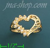 14K Gold Ladies' CZ Ring - Click Image to Close