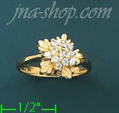 14K Gold Ladies' CZ Ring - Click Image to Close