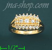 14K Gold Ladies' CZ Ring - Click Image to Close