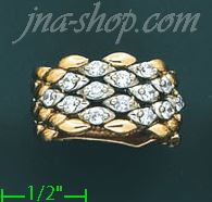 14K Gold Ladies' CZ Ring - Click Image to Close