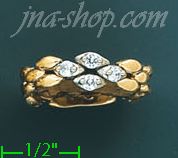 14K Gold Ladies' CZ Ring - Click Image to Close