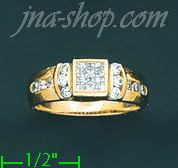 14K Gold Ladies' CZ Ring - Click Image to Close