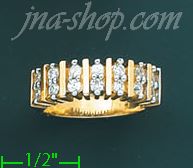 14K Gold Ladies' CZ Ring - Click Image to Close