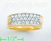 14K Gold Ladies' CZ Ring - Click Image to Close