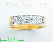 14K Gold Ladies' CZ Ring - Click Image to Close