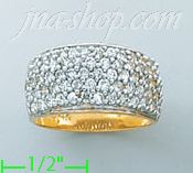 14K Gold Ladies' CZ Ring - Click Image to Close