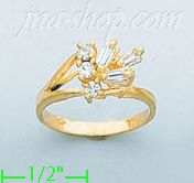 14K Gold Polished Ladies' CZ Ring - Click Image to Close