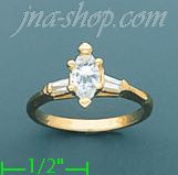 14K Gold Polished Ladies' CZ Ring - Click Image to Close