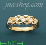 14K Gold Polished Ladies' CZ Ring - Click Image to Close