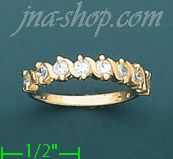 14K Gold Polished Ladies' CZ Ring - Click Image to Close