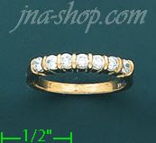 14K Gold Polished Ladies' CZ Ring - Click Image to Close