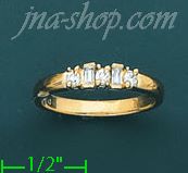 14K Gold Polished Ladies' CZ Ring - Click Image to Close