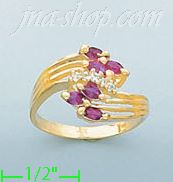 14K Gold Polished Ladies' CZ Ring - Click Image to Close