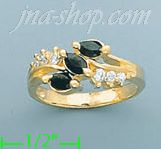 14K Gold Polished Ladies' CZ Ring - Click Image to Close