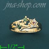 14K Gold Polished Ladies' CZ Ring - Click Image to Close