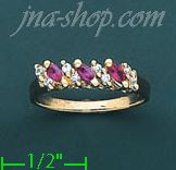 14K Gold Polished Ladies' CZ Ring - Click Image to Close