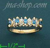 14K Gold Polished Ladies' CZ Ring - Click Image to Close