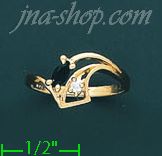 14K Gold Polished Ladies' CZ Ring - Click Image to Close