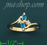 14K Gold Polished Ladies' CZ Ring - Click Image to Close