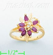 14K Gold Polished Ladies' CZ Ring - Click Image to Close