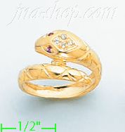 14K Gold Polished Ladies' CZ Ring - Click Image to Close