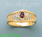 14K Gold Polished Ladies' CZ Ring - Click Image to Close