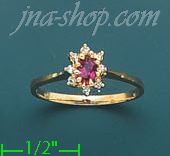 14K Gold Polished Ladies' CZ Ring - Click Image to Close